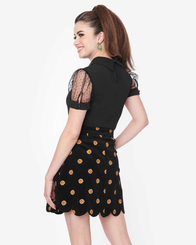 Black and sale gold corduroy skirt